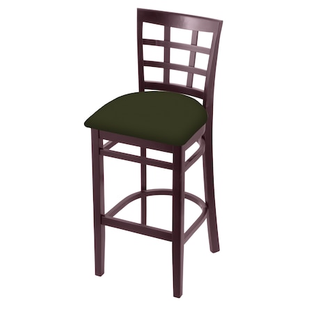 25 Counter Stool,Dark Cherry Finish,Canter Pine Seat